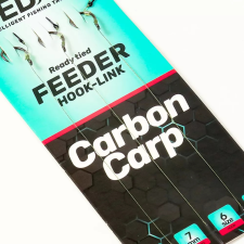  Carbon Carp Feeder előkötött Feeder előke 12-es 0.10mm fonott damil - 7mm tüske horog