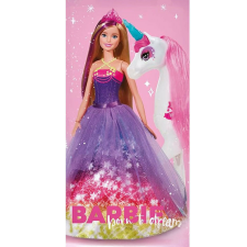 Carbotex Barbie Born to Dream fürdőlepedő, strand törölköző 70x140cm babatörülköző, kifogó