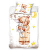 Carbotex Cotton crib sheets Teddy Bear and Sleepy Bear 100 × 135, 40 × 60 cm (00145-USNINACEKMA)