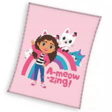 Carbotex Gabi babaháza: a-meow-zing takaró - koral, 130 x 160 cm lakástextília