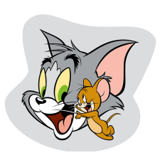Carbotex Tom és Jerry formapárna, díszpárna 32x32 cm lakástextília