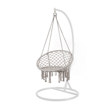  Cardenas függőfotel állvánnyal szürke-fehér kerti bútor