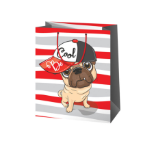 Cardex Be Cool mopsz mintás óriás méretű ajándéktáska 33x15x44,5cm ajándéktasak
