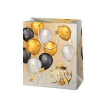 Cardex Happy Birthday! arany lufis exkluzív közepes méretű ajándéktáska 18x10x23cm ajándéktasak