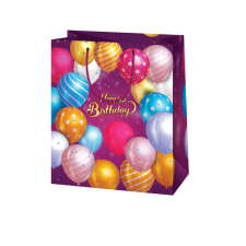 Cardex Happy Birthday lila lufis nagyméretű ajándéktáska 26x13x33cm ajándéktasak