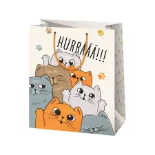 Cardex : "Hurrááá!!!" cicás nagy ajándéktáska 26x13x33cm kreatív és készségfejlesztő