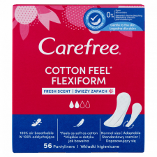 Carefree Cotton Feel Flexiform tisztasági betét friss illattal 56 db intimhigiénia nőknek