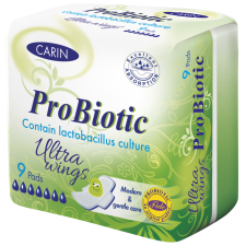 Carin probiotic ultravékony szárnyas intimbetét 9 db intim higiénia