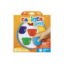  Carioca Maci formájú Baby Teddy zsírkréta, 6 db-os kréta