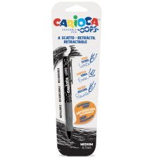 Carioca Oops fekete kitörölhető nyomógombos toll 0,7mm - Carioca toll