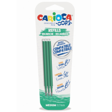 Carioca Oops zöld kitörölhető tollbetét 0,7mm 3db-os szett - Carioca tollbetét