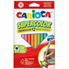 Carioca SuperColor háromszög alakú 12 db-os maxi színesceruza készlet – Carioca színes ceruza