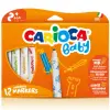 Carioca : Színes bébi filctoll 12 db-os szett kimosható