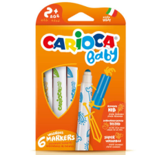 Carioca : Színes bébi filctoll 6 db-os szett kimosható filctoll, marker