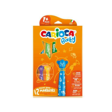 Carioca : Színes macis bébi filctoll 12db-os szett kimosható filctoll, marker