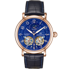 Carl von Zeyten CVZ0054RBLS Murg Moon Phase Automatic Mens Watch 46mm 5ATM, karóra