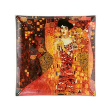 Carmani Üvegtányér 25x25cm, Klimt:Adele Bloch tányér és evőeszköz