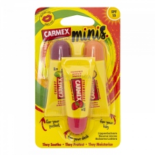 Carmex mini pack eper, cseresznye, ananász-menta tubusos ajakápolók 3 x 5 g ajakápoló