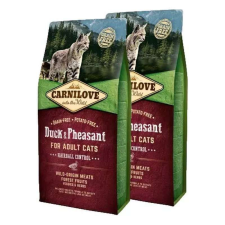 Carnilove Cat Adult Duck &amp; Pheasant Hairball Control - Kacsa és Fácán Hússal 2x6kg macskaeledel