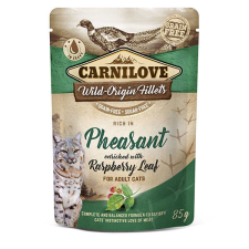  Carnilove Cat tasakos Pheasant with Raspberry Leaves – Fácán málnalevéllel – 85 g macskaeledel