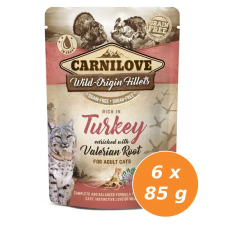 Carnilove Cat tasakos Turkey with Valerian - Pulyka macskagyökérrel mártásban 6x85g macskaeledel