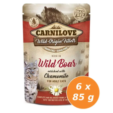 Carnilove Cat tasakos Wild Boar with Chamomile - Vaddisznó kamillával 6x85g macskaeledel