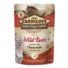 Carnilove Cat tasakos Wild Boar with Chamomile - Vaddisznó kamillával 85g jutalomfalat macskáknak