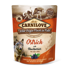 Carnilove Dog Adult tasakos Paté - strucc szederrel 300g kutyafelszerelés