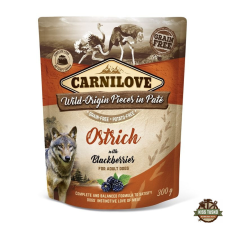 Carnilove Dog tasakos Paté Ostrich with Blackberries - Strucc szederrel 300g HU kutyaeledel