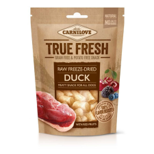 Carnilove True Fresh Raw freeze-dried snack Duck with red fruits-kacsa bogyós gyümölcsökkel 40g jutalomfalat kutyáknak