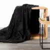 Caro plüss takaró Fekete 200x220 cm