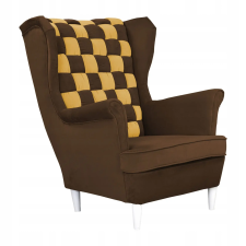  Carol Duo Skandináv Szárnyas Karosszék Family Furniture Barna És Sárga, Mézszínű bútor