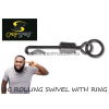  Carp Spirit Qc Rolling Swivel With Ring Gyorskapocs Matt Fekete 10Db (Acs290012)