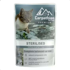 Carpathian Prémium Alutasak Steril Macskáknak Pulyka Szószban, 80G macskaeledel