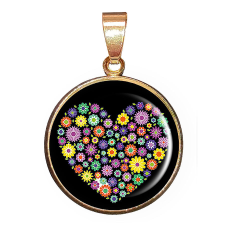  CARSTON Elegant – Virágszív – medál lánccal vagy kulcstartóval nyaklánc