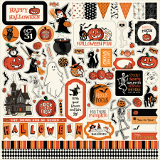 Carta Bella Halloween Fun Matrica 12" (30 cm) Cardstock Stickers (1 ív) matrica