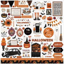Carta Bella Matrica 12" (30 cm) - Cardstock Stickers - Halloween (1 ív) matrica