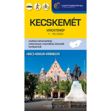 Cartographia Kecskemét térkép, Kecskemét várostérkép 1:13e +Bács-Kiskun vármegye térkép Cartographia térkép