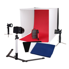 Caruba Fotódoboz, Tárgysátor + LED Lámpa - 60x60x60cm tárgysátor