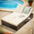 Casaria 2 személyes polyrattan napozóágy fekete-krém 196x116x38 cm