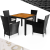 Casaria Corfu polyrattan kerti ülőgarnitúra 4 személyes fekete (996931)