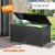 Casaria Polyrattan párnatartó kerti tároló doboz kerekekkel fekete 122x56x61cm (102318)