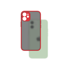 CASE AND PRO iPhone12 Mini műanyag tok, piros-fekete (Matt-Iph1254-Rbk) tok és táska