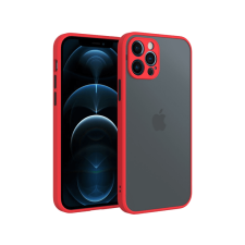 CASE AND PRO iPhone 14 műanyag tok, piros-fekete (Matt-Iph1461-Rbk) tok és táska