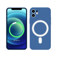 CASE AND PRO iPhone 15 Pro mágneses szilikon tok, kék (MAG-IPH15PR-BL) tok és táska