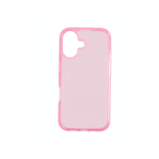 CASE AND PRO iPhone 16 csillámos szilikon hátlap, pink (GLI-IPH16-P) tok és táska