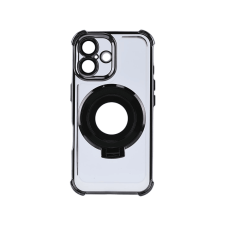 CASE AND PRO iPhone 16 mágneses tok gyűrűvel, fekete (MAGRIN-IPH16-BK) tok és táska