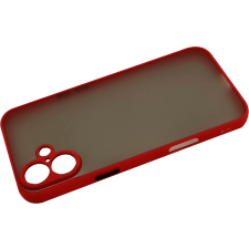 CASE AND PRO iPhone 16 Plus műanyag tok, piros-fekete (MATT-IPH16P-RBK) tok és táska