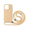 CASE AND PRO iPhone 16 Pro Max TPU+PC fesztiváltok, édes barack, azonos színű nyakbaakasztóval (FEST-IPH16PMPEPE)