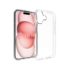 CASE AND PRO iPhone 16 vékony TPU szilikon hátlap, átlátszó (TPU-IPH16-TP) tok és táska